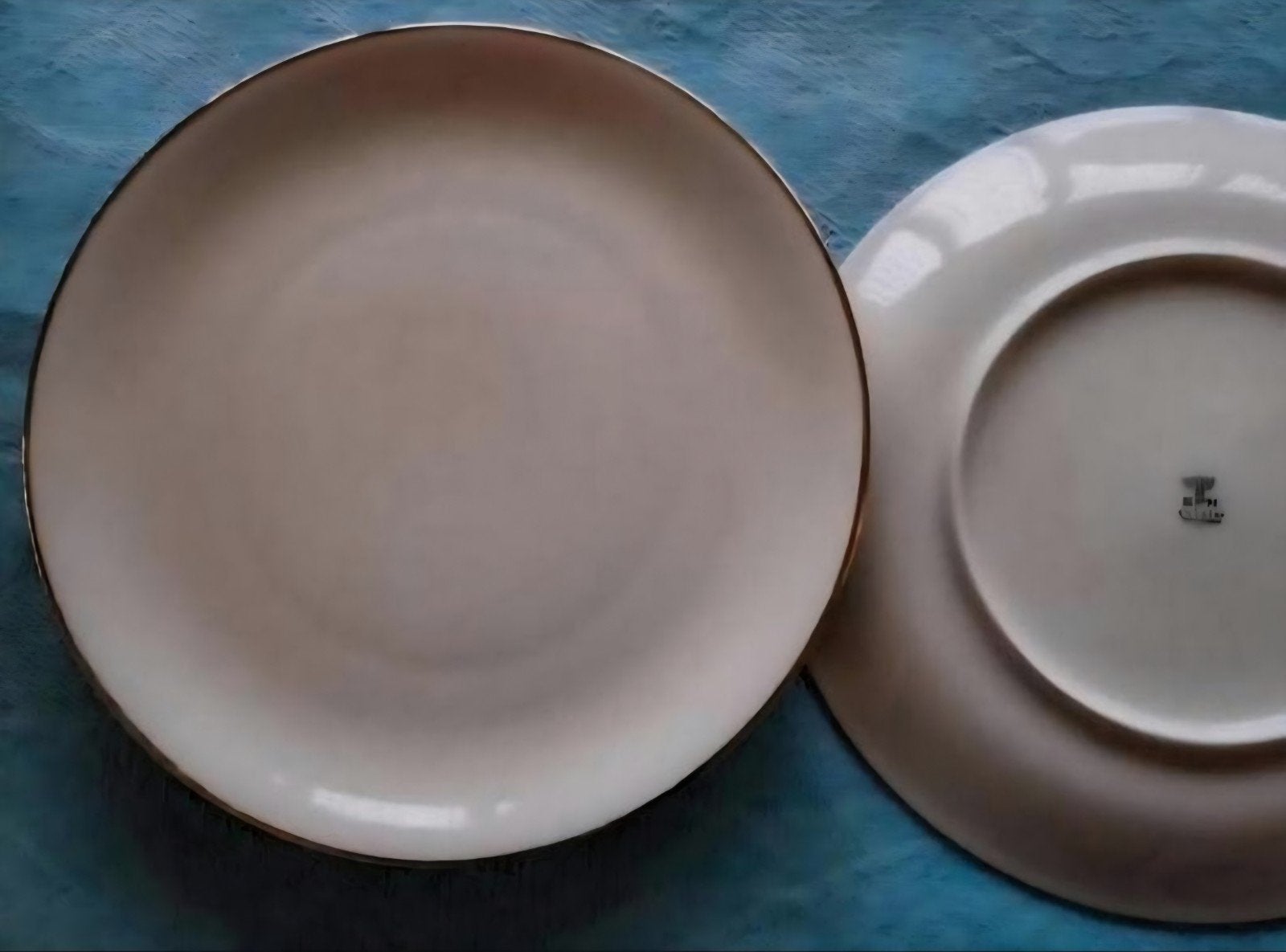 Royale KPM Germany Krister crème ontbijtborden gouden bies, Antiek en Kunst, Ophalen of Verzenden