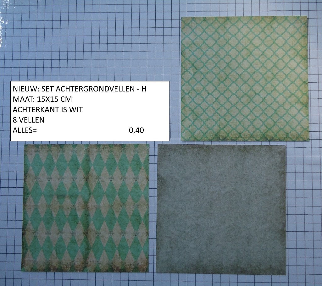 vintage achtergronden H ( 8 vel ) alleen verzenden, Ophalen, Nieuw, Papier of Karton, Overige merken