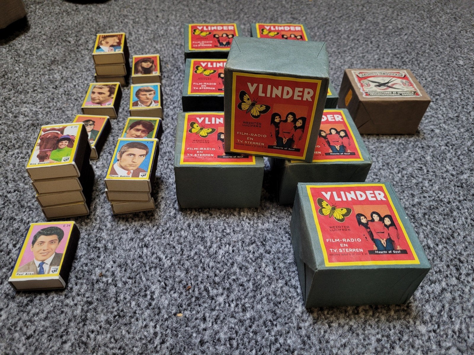 vintage lucifers doosjes Vlinder, film/radio/tv sterren, Ophalen of Verzenden, Nieuw, Luciferdoosjes of -merken