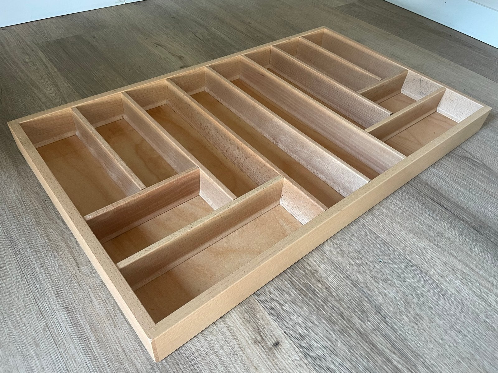 Houten bestekbak - 80x48 cm, Ophalen, Gebruikt, Hout, Los bestek
