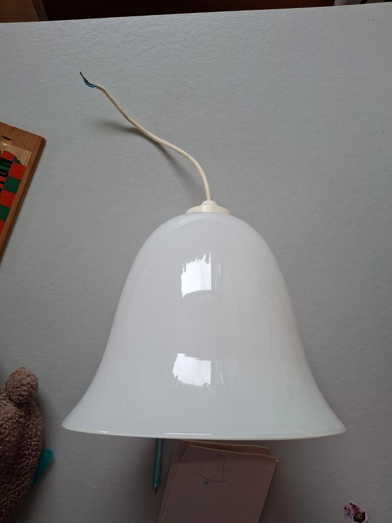 Lampenkap melkglas wit klokvorm 21cm hoog, Ophalen of Verzenden, Zo goed als nieuw, Minder dan 50 cm