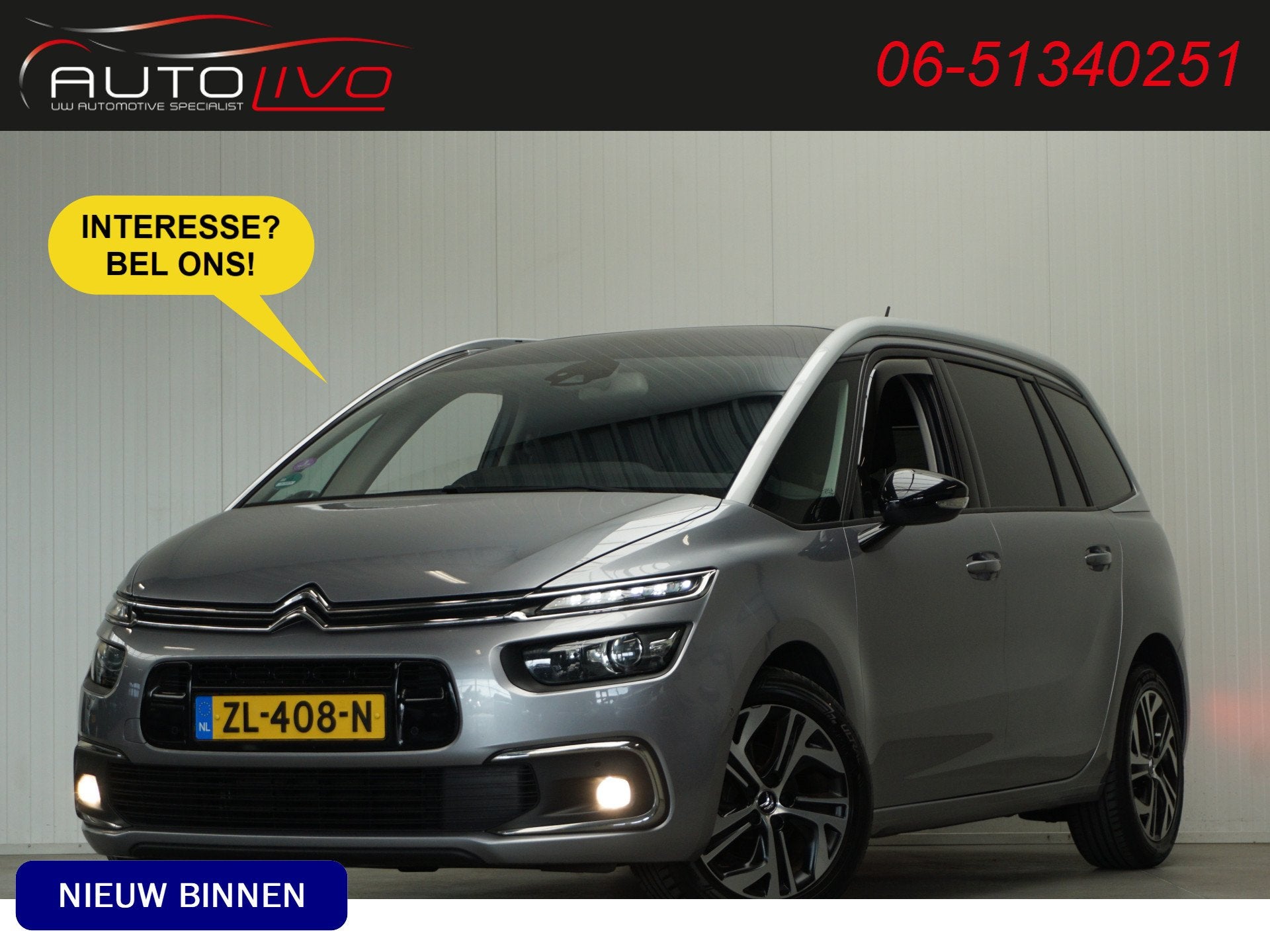 Citroën Grand C4 Spacetourer 1.2 PureTech Origins MASSAGE N, Voorwielaandrijving, Dealer onderhouden, Stof, Gebruikt
