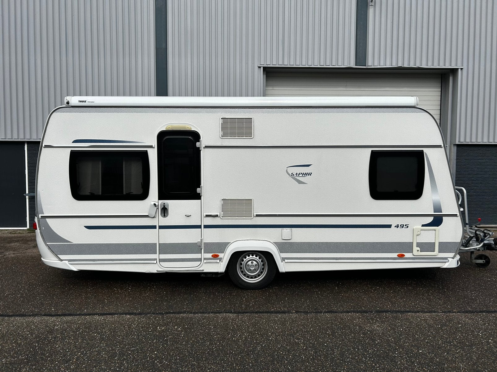 Fendt Saphir Frans bed SFB 495 luifel, Caravans en Kamperen, Fietsenrek, Rondzit, Frans bed, Bedrijf