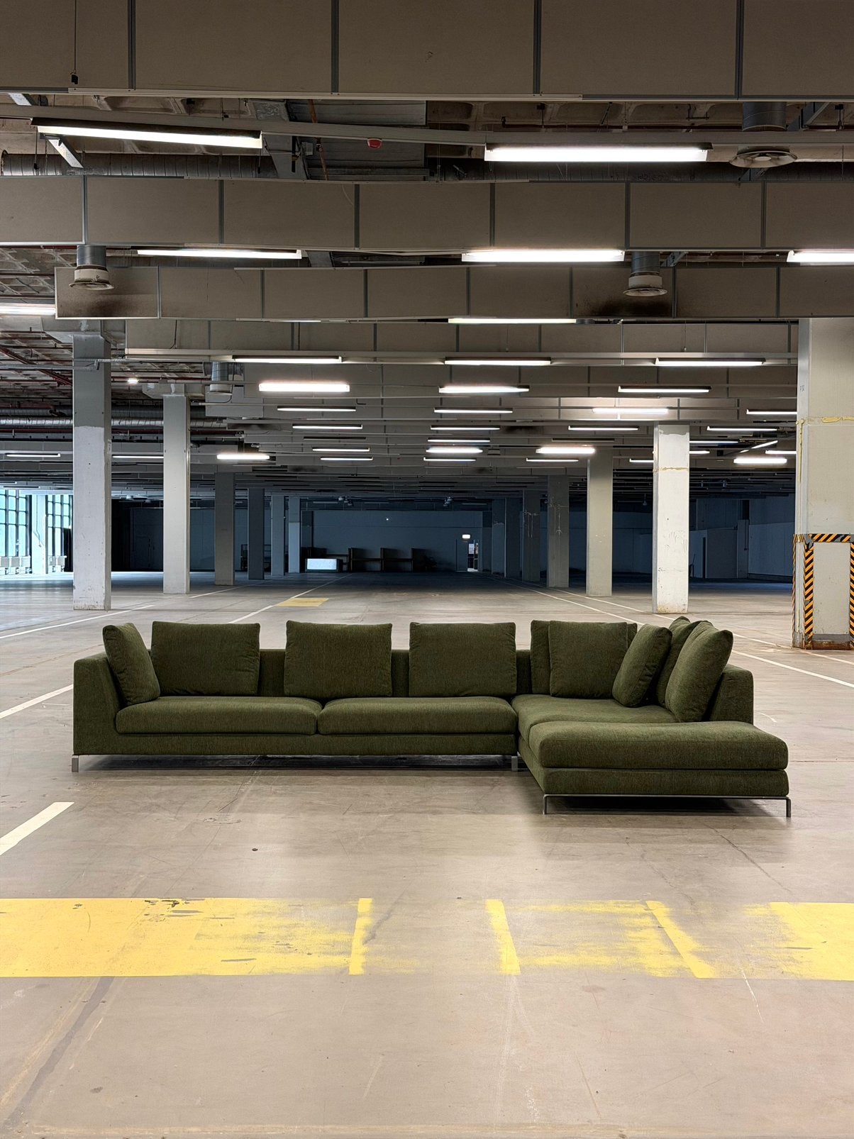 B&B Italia Ray Hoekbank | Groen | NIEUWSTAAT + Garantie, Overige materialen, Hoekbank, 300 cm of meer, Ophalen of Verzenden