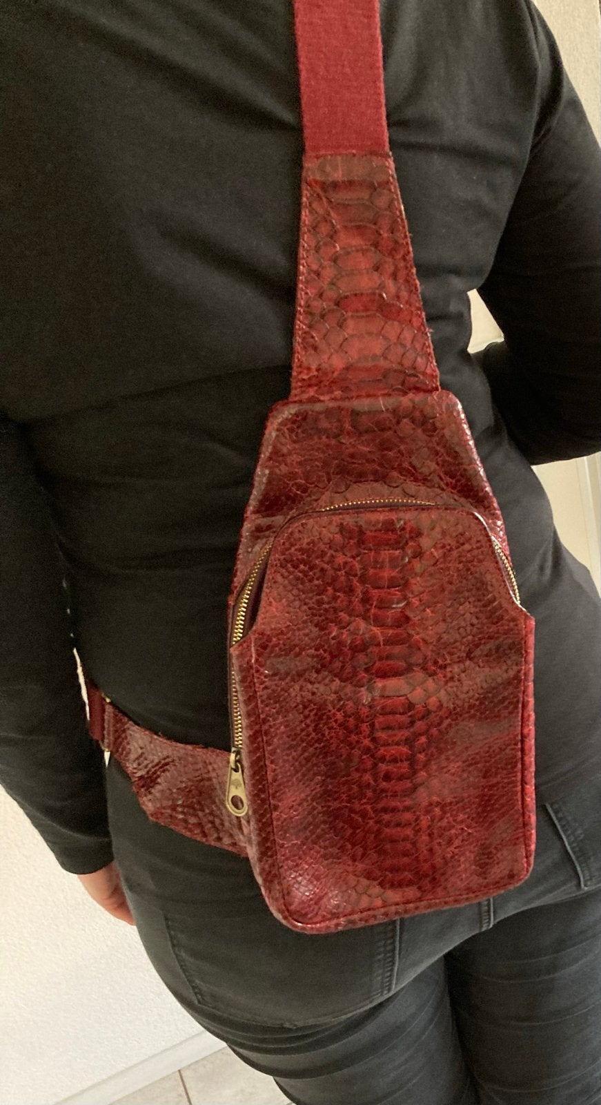 Mulberry schouder/crossbodytas van slangenleer, Sieraden, Tassen en Uiterlijk, Tassen | Damestassen, Zo goed als nieuw, Schoudertasje