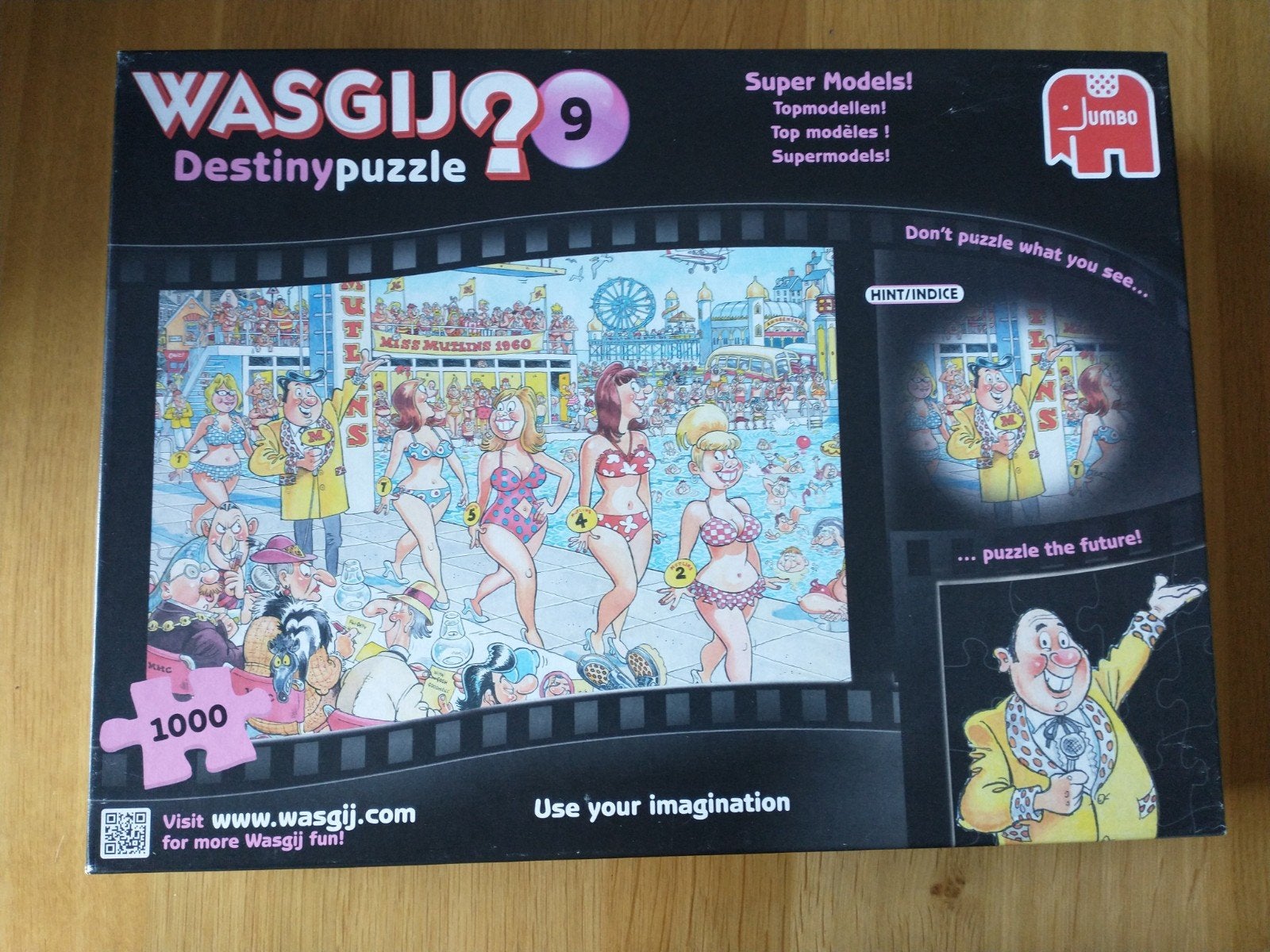wasgij destiny puzzel nr 9 super models 1000 stuks, Ophalen of Verzenden, 500 t/m 1500 stukjes, Zo goed als nieuw