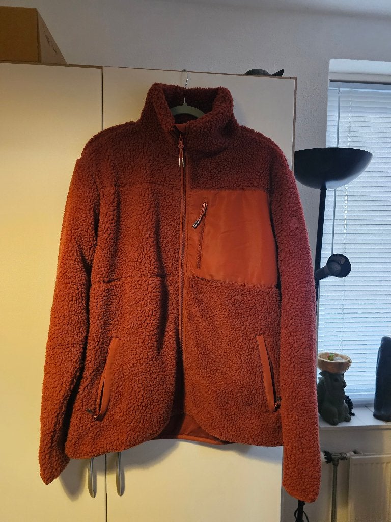 Kjelvik teddy fleece vest mt 44 - Terracotta, Kleding | Dames, Bruin, Maat 42/44 (L), Ophalen of Verzenden, Zo goed als nieuw