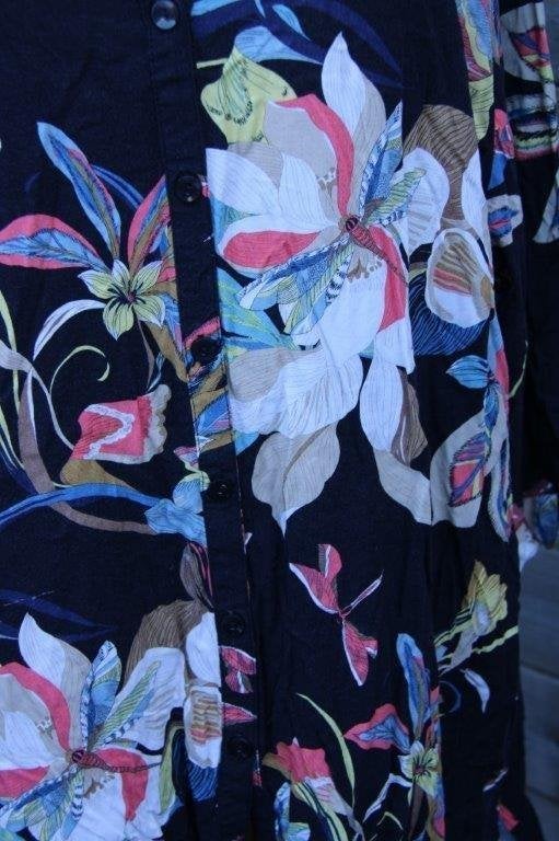 Blouse zwart/ kleur Paprika mt T6 (54) Vaste prijs, Ophalen of Verzenden, Zo goed als nieuw, Paprika, Blouse of Tuniek