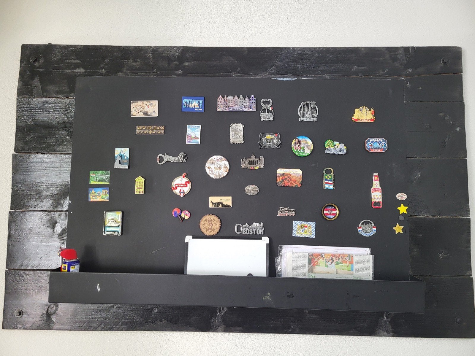 Gratis: Magnetisch letter- en magneethouder, 163x103 cm, Ophalen of Verzenden, Gebruikt, Zwart, Hout