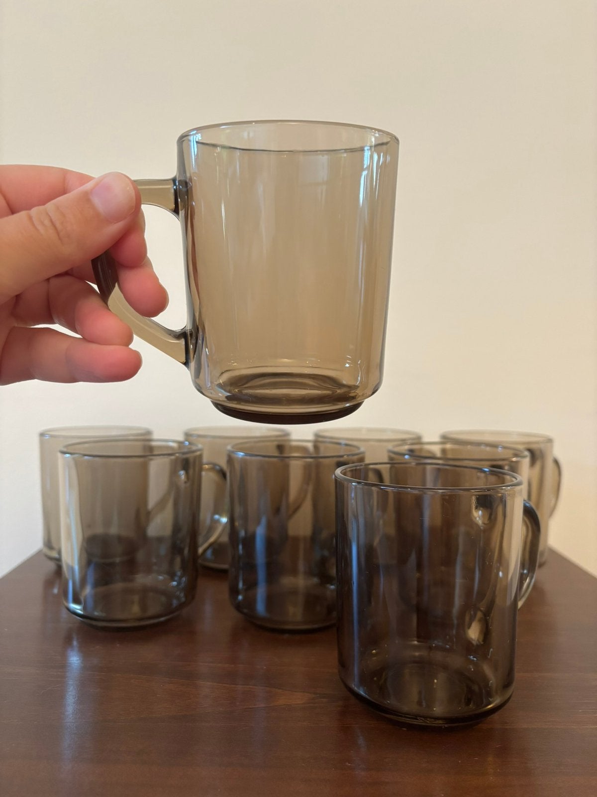 Arcoroc rookglas thee-/koffieglazen, Glas of Glazen, Overige merken, Vintage, Ophalen of Verzenden