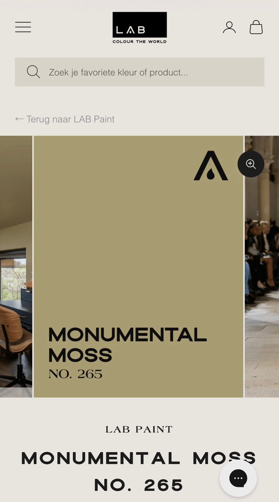 7,5L Monumental Moss muurverf LAB paint, 5 tot 10 liter, Nieuw, Ophalen of Verzenden, Verf