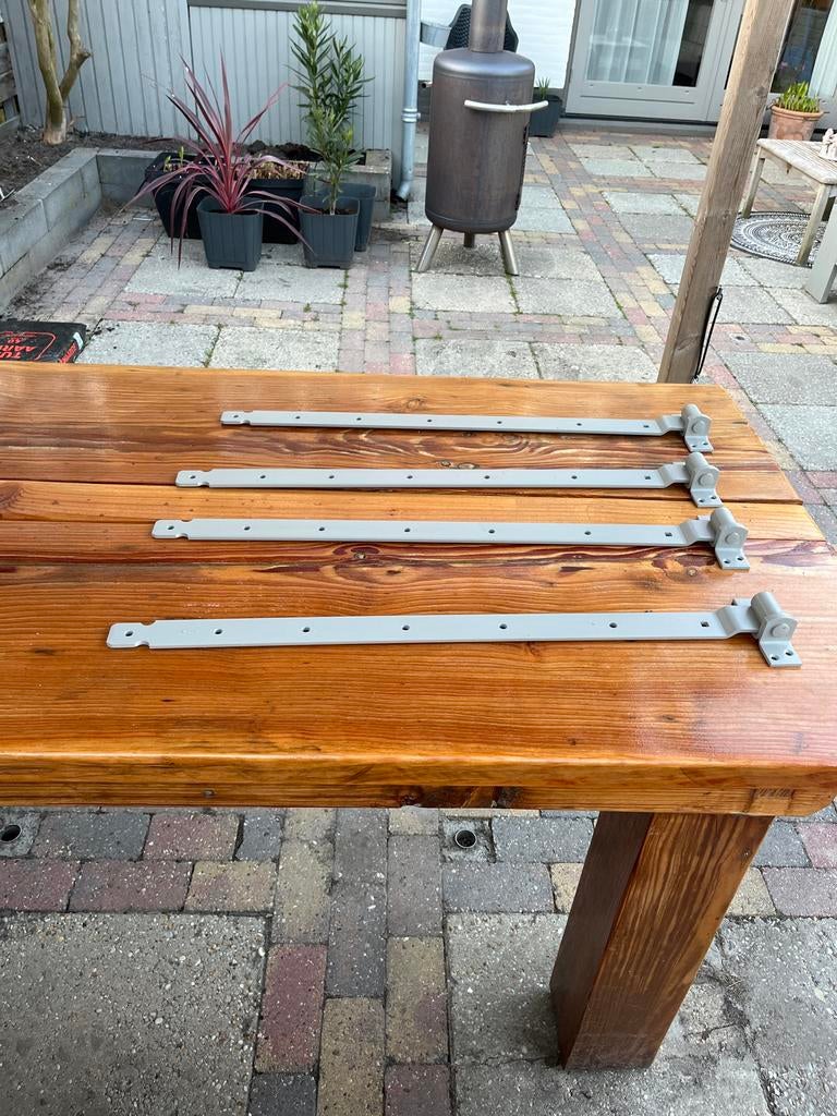 Set van 4 grijze scharnieren voor poorten/deuren, Ophalen, Gebruikt, IJzer, Scharnier