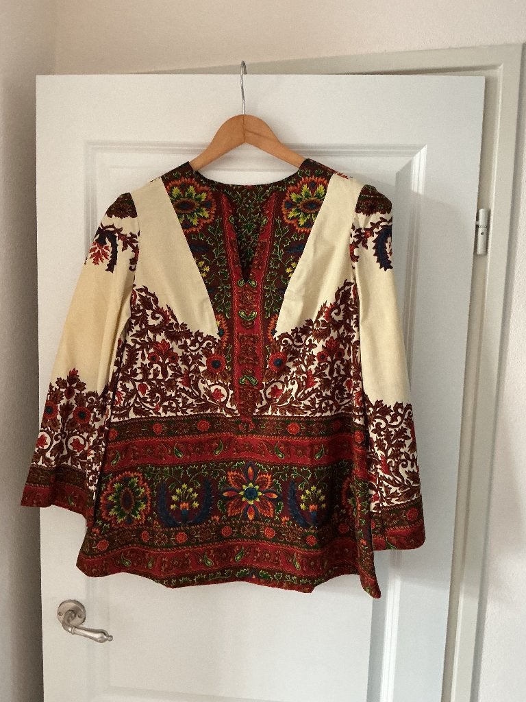 bloes, java print, vlisco, Zo goed als nieuw, 30 tot 120 cm, Katoen, 30 tot 200 cm
