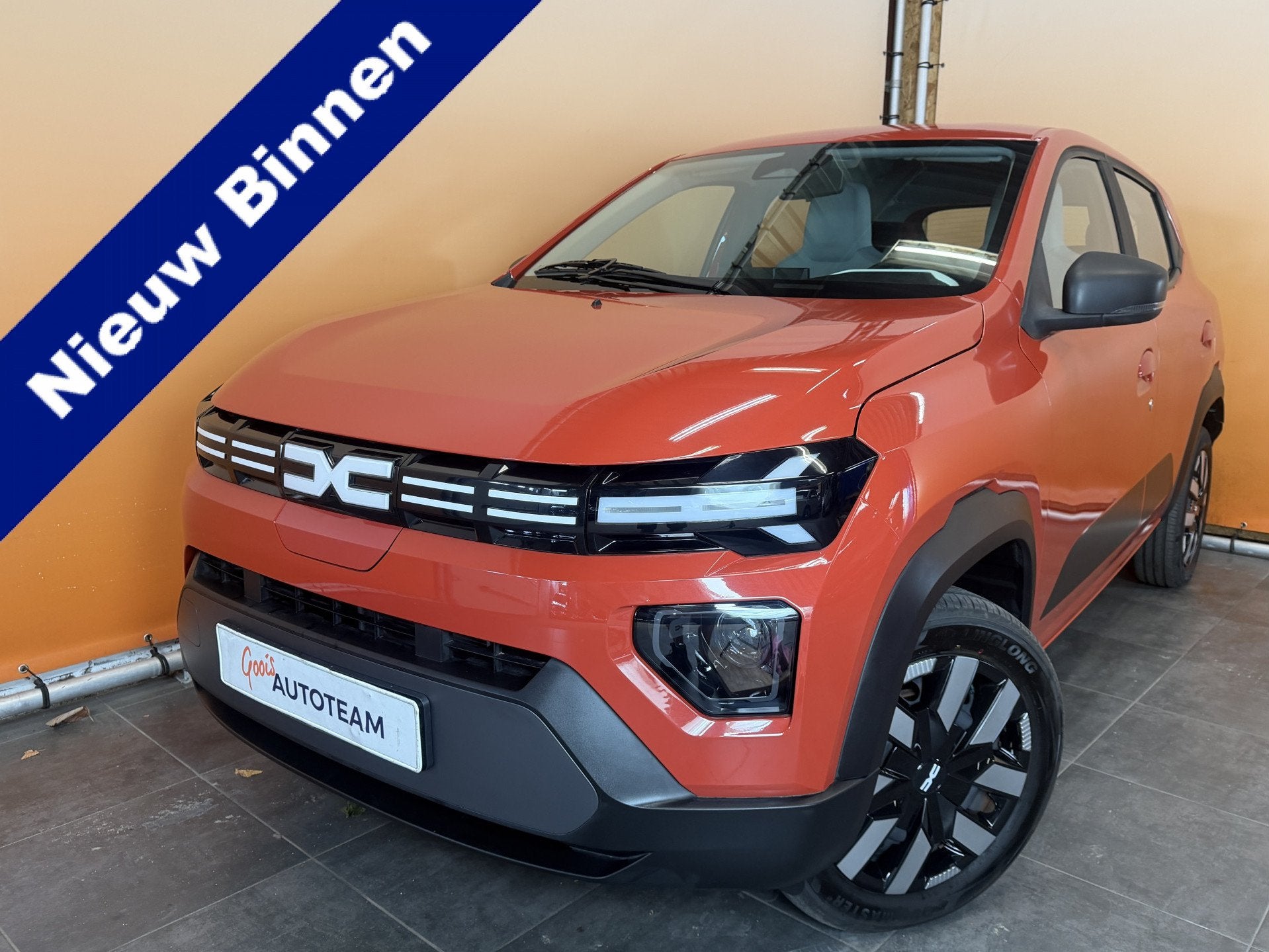 Dacia Spring Expression 65 26.8 kWh fabrieksgar 9/27 | batt, Auto's, Dealer onderhouden, Stof, Gebruikt, Zwart
