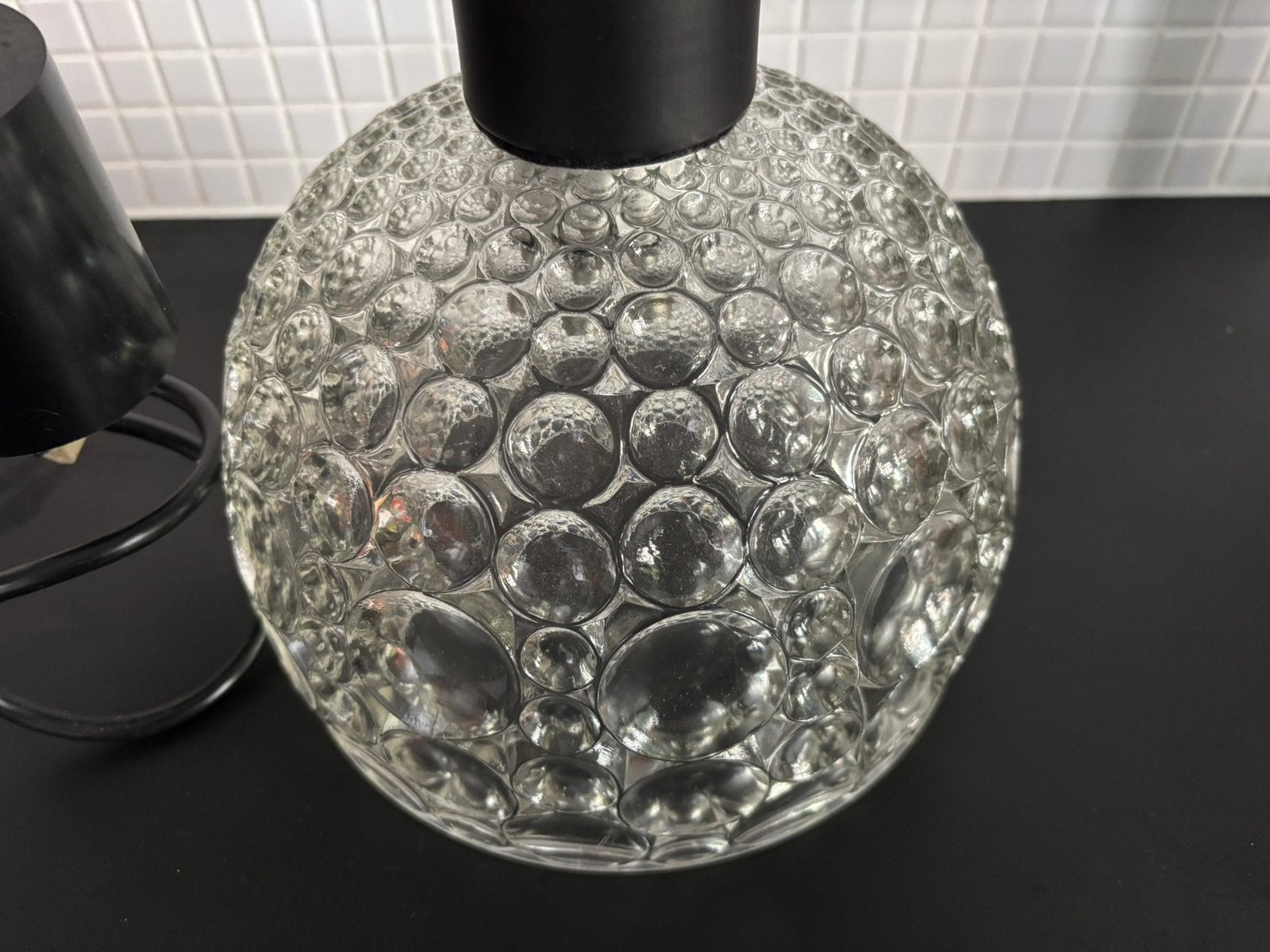 Peil & Putzler jaren ' 70 Kristallen Space Age hanglamp, Zo goed als nieuw, Glas, Space age, E27 (groot)