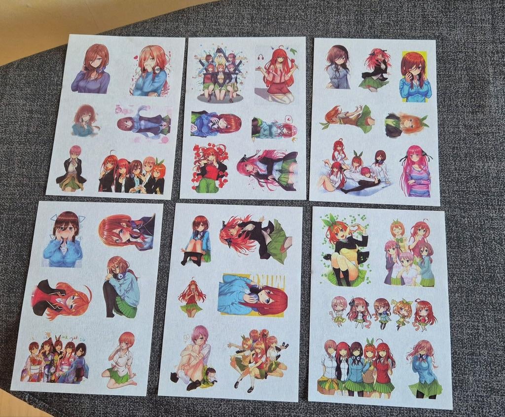 Nieuwe Anime Stickers - The Quintessential Quintuplets, Ophalen of Verzenden, Nieuw, Meerdere stickers