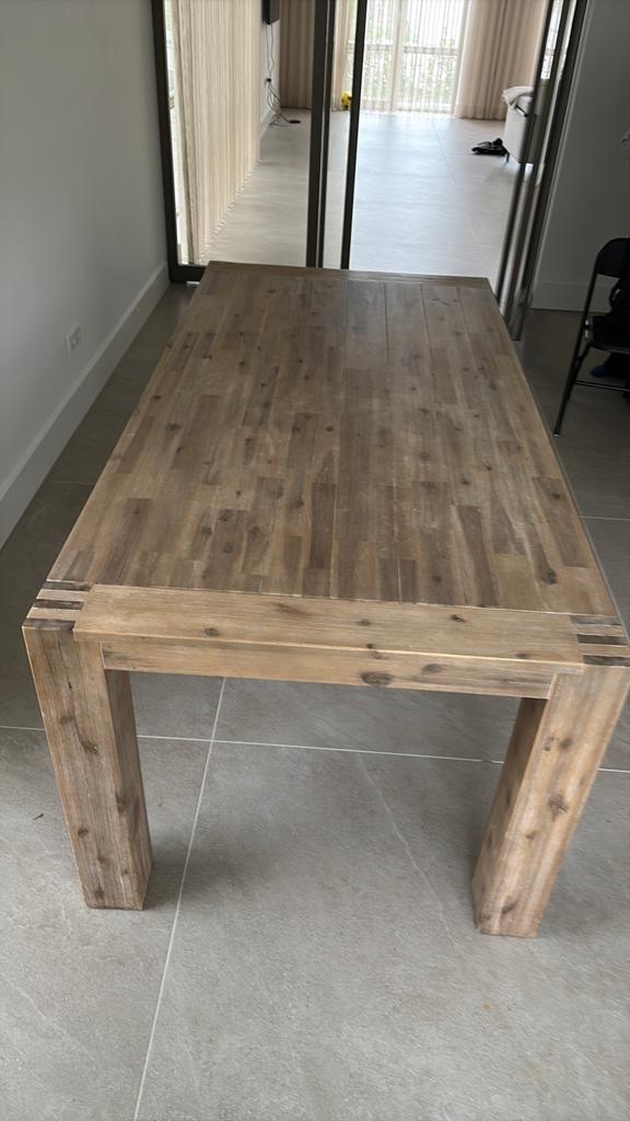 Massief Houten Eettafel 190x95x78 cm, Huis en Inrichting, Tafels | Eettafels, Ophalen, Gebruikt, 50 tot 100 cm, Vijf personen of meer