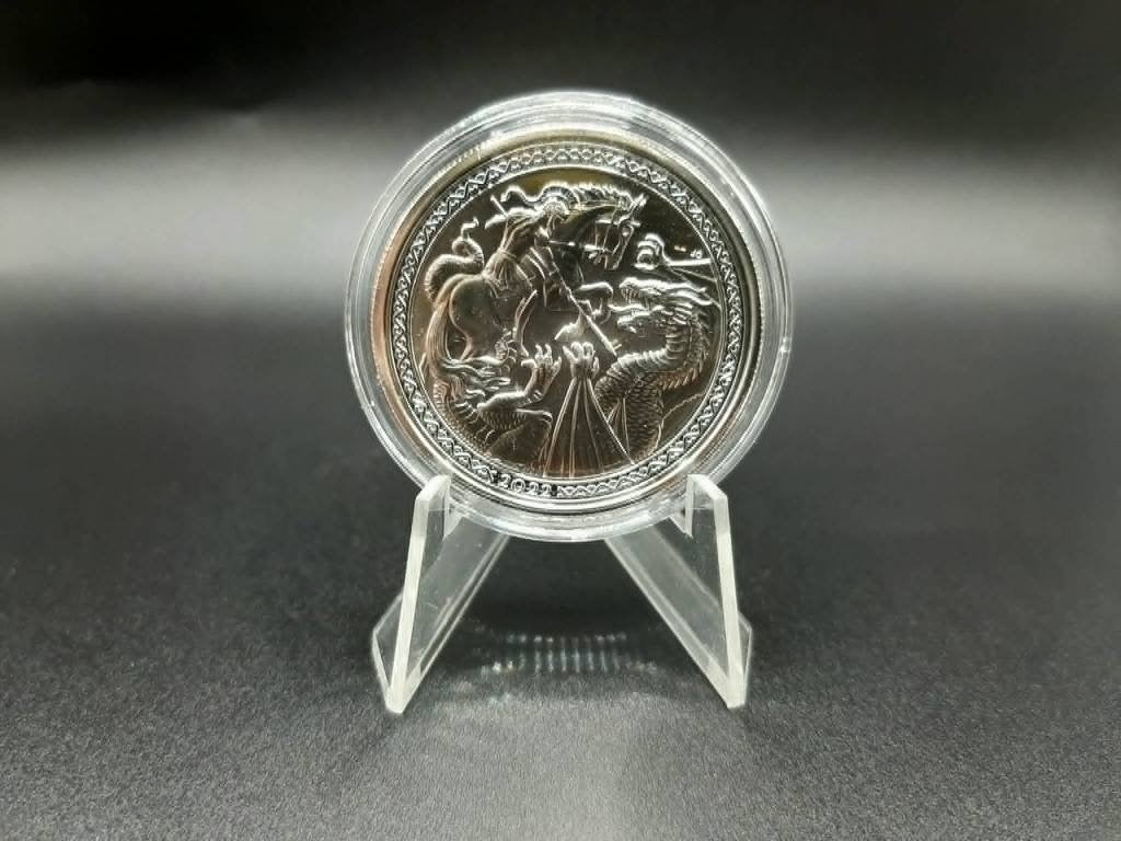 1 oz zilver St. George & the dragon Ascension Islands, Postzegels en Munten, Ophalen of Verzenden, Zilver