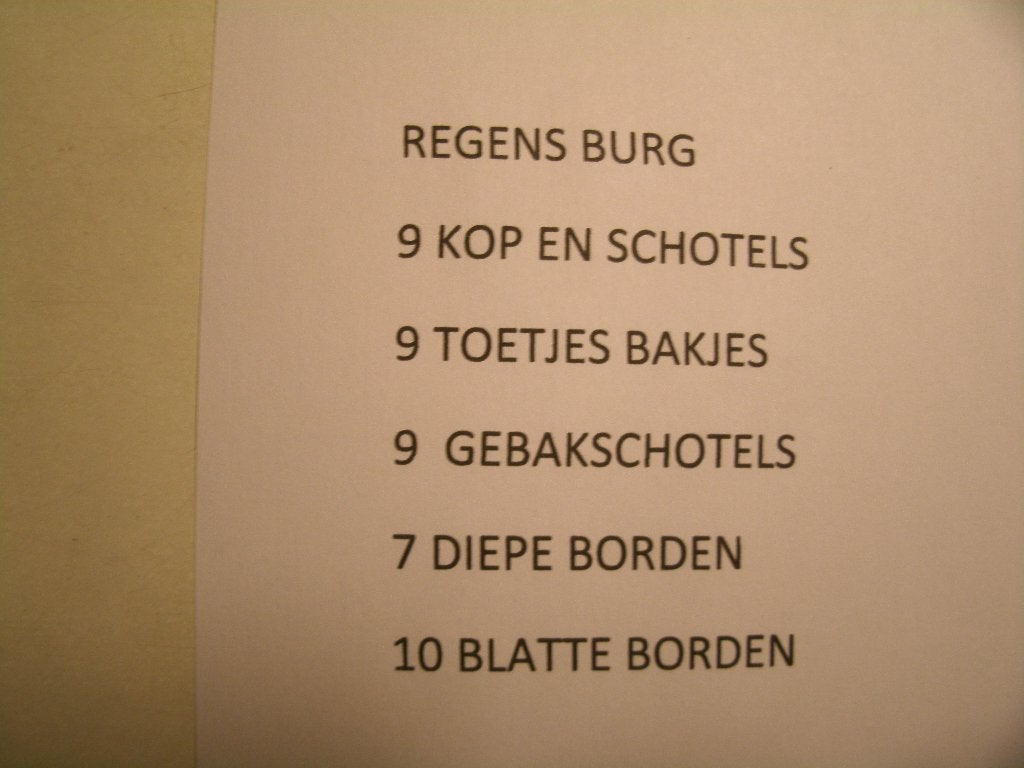 ser 21 servies regens burg  heel veel en zwaar, Ophalen, Overige stijlen
