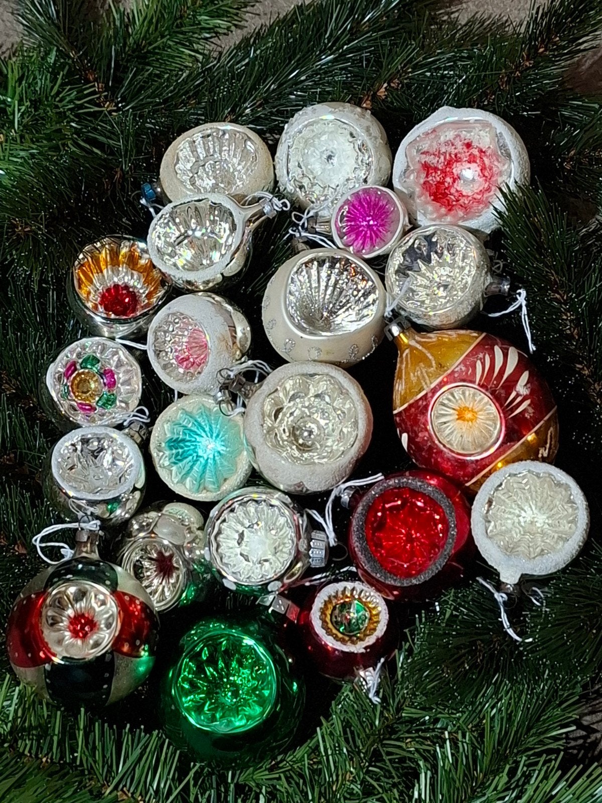 oude vintage kerstballen deukbal deukballen webwinkel, Ophalen of Verzenden, N, T, V