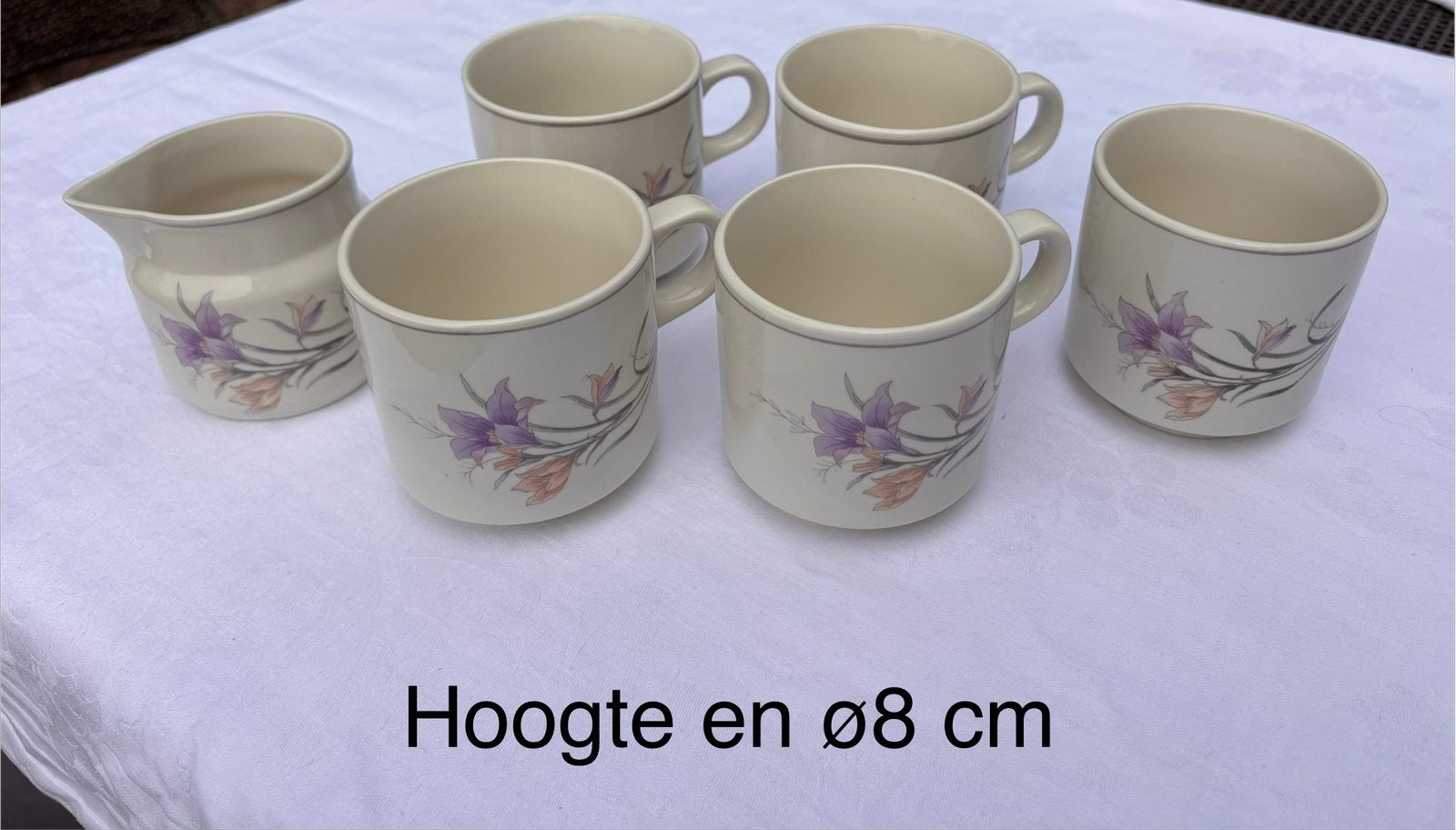 keramische mokken, melk en suiker setje van het merk Kun-Lun, Ophalen of Verzenden, Zo goed als nieuw, Overige kleuren, Overige typen