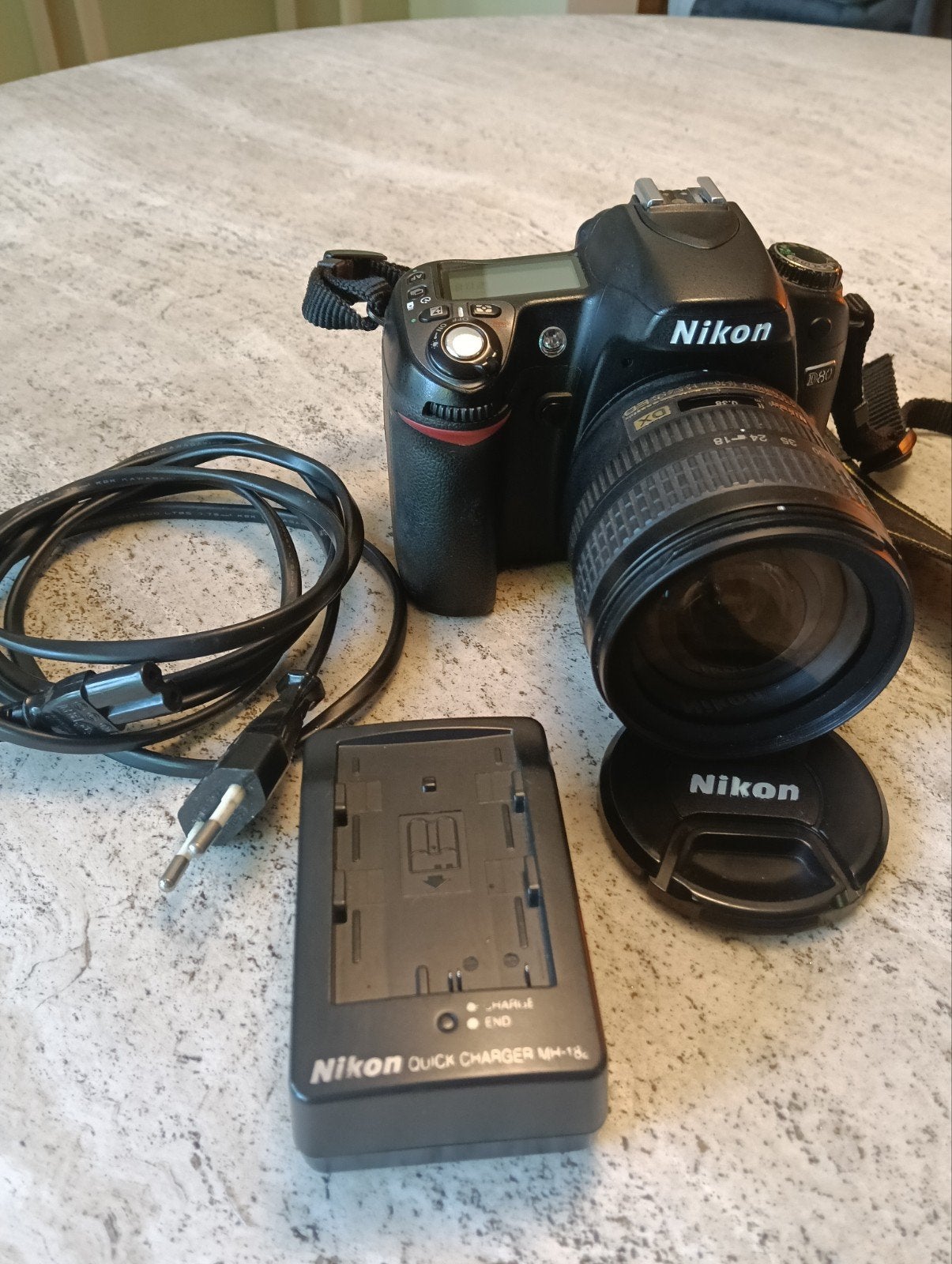 Nikon D80 Digitale Spiegelreflexcamera, Gebruikt, Spiegelreflex, Lensdop, 4 t/m 7 keer
