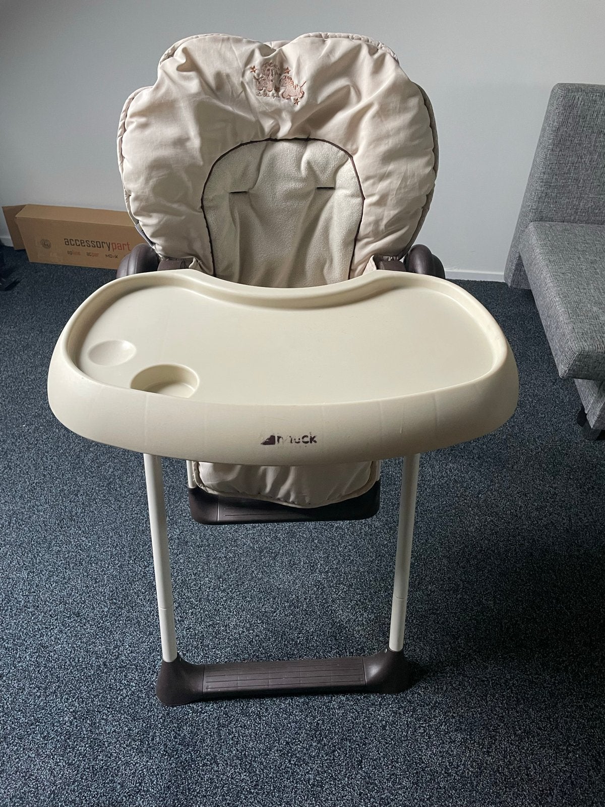Hauck kinderstoel en wipstoel, Ophalen, Gebruikt, Meegroeistoel, Gordel(s)