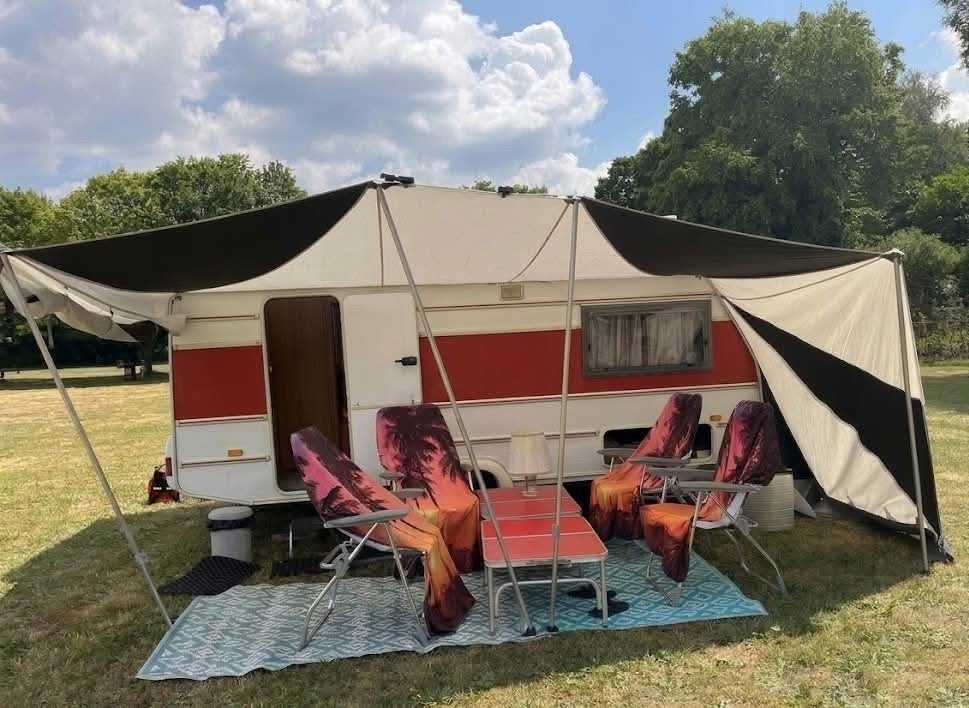 Unieke Maatwerk Luifel voor Rapido 42 / Trigano 420, Caravans en Kamperen, Caravan accessoires, Ophalen, Zo goed als nieuw