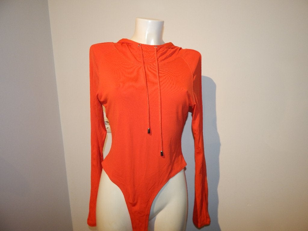 Mugler Vintage body met capuchon apart mt M, Maat 38/40 (M), Verzenden, Oranje, Zo goed als nieuw