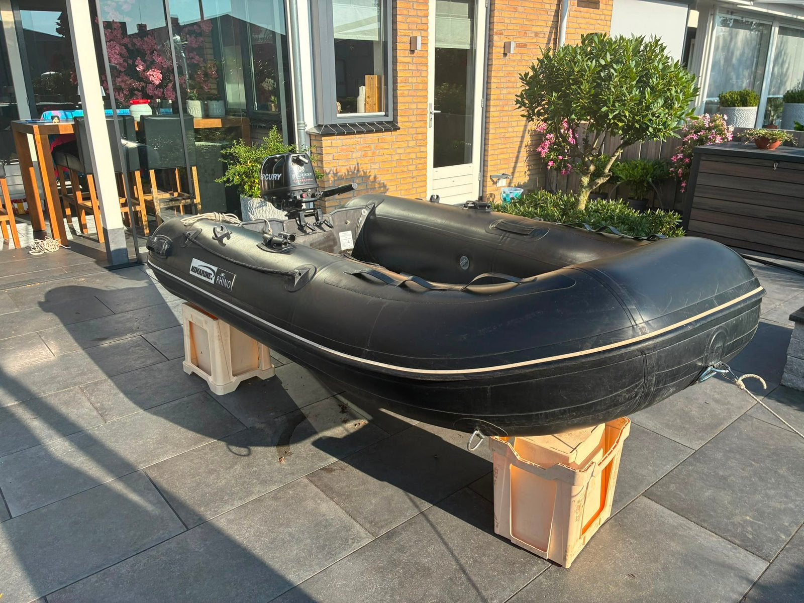 Motorboot, Watersport en Boten, Rubberboten, Ophalen, Aluminium, Gebruikt, Peddels