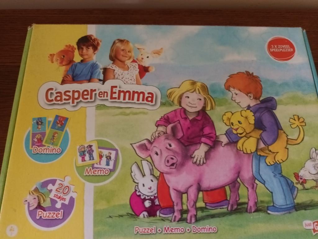 Speltakken Casper en Emma: Puzzel, Memo & Domino, Ophalen of Verzenden