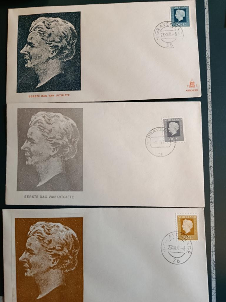 13 FDC - JULIANA REGINA, Postzegels en Munten, Postzegels | Eerstedagenveloppen, Ophalen of Verzenden, Onbeschreven, Nederland
