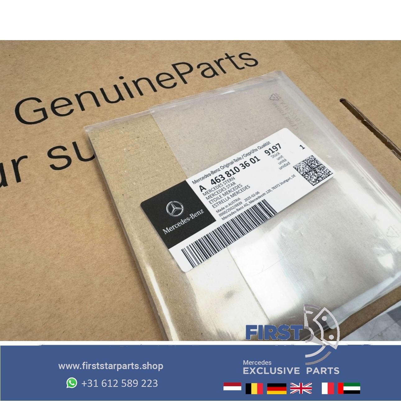 W463 STER Kofferbak LOGO achterklep G KLASSE G63 G63s EMBLEE, Gebruikt, -, Ophalen of Verzenden, -
