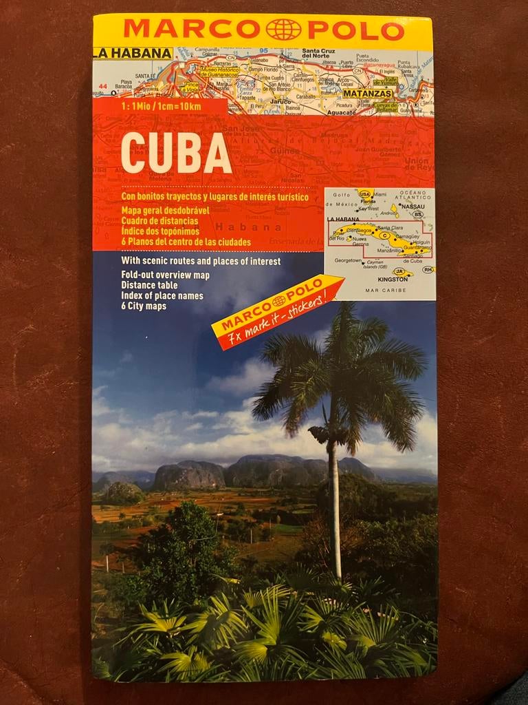 Marco Polo wegenkaart Cuba, schaal 1:1.000.000, Ophalen, Europa, Nieuw, Reisgids of -boek