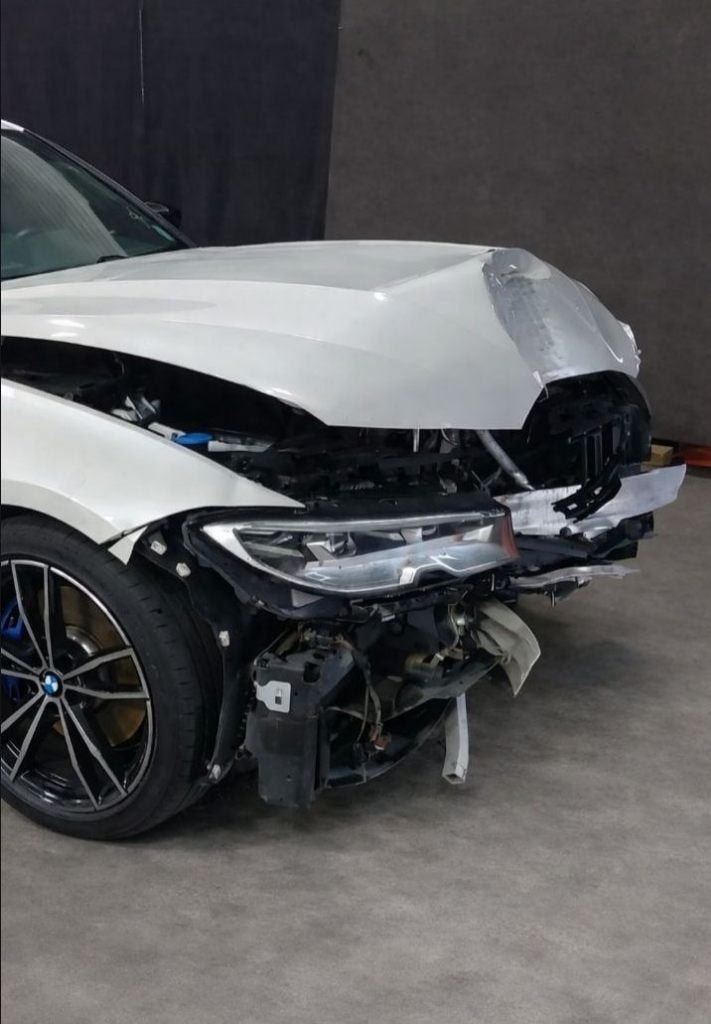 2020 Bmw m340i x drive met schade voorkant, Ophalen, Gebruikt, BMW, Bumper