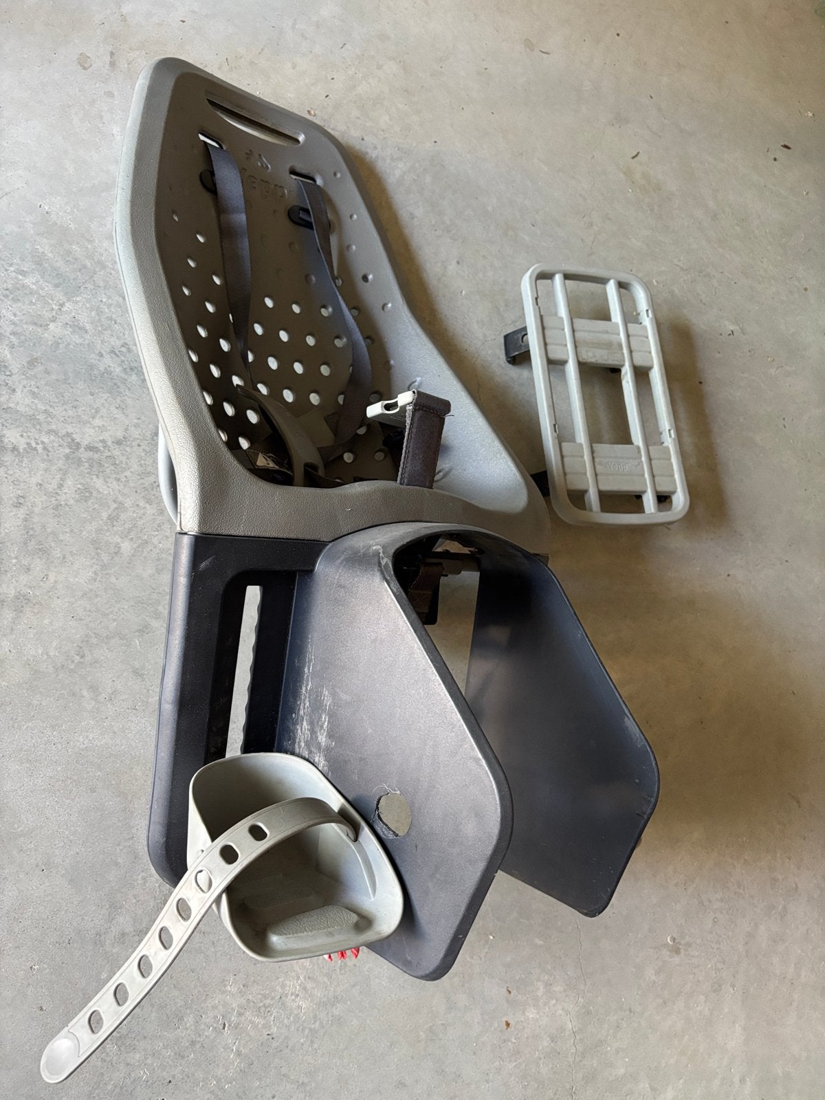 Yepp Achterzitje met adapter e-bike, Achterzitje, Ophalen, 15 t/m 25 kg, Gebruikt