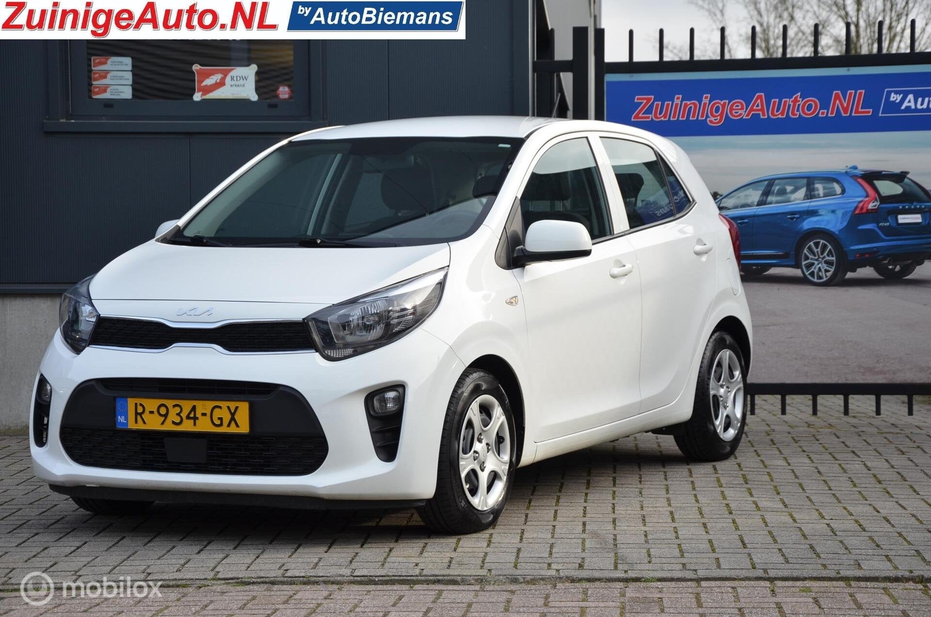 Kia Picanto 1.0i ComfortLine Cruisecontr. 9-2022, Gebruikt, 4 stoelen, Wit, Origineel Nederlands