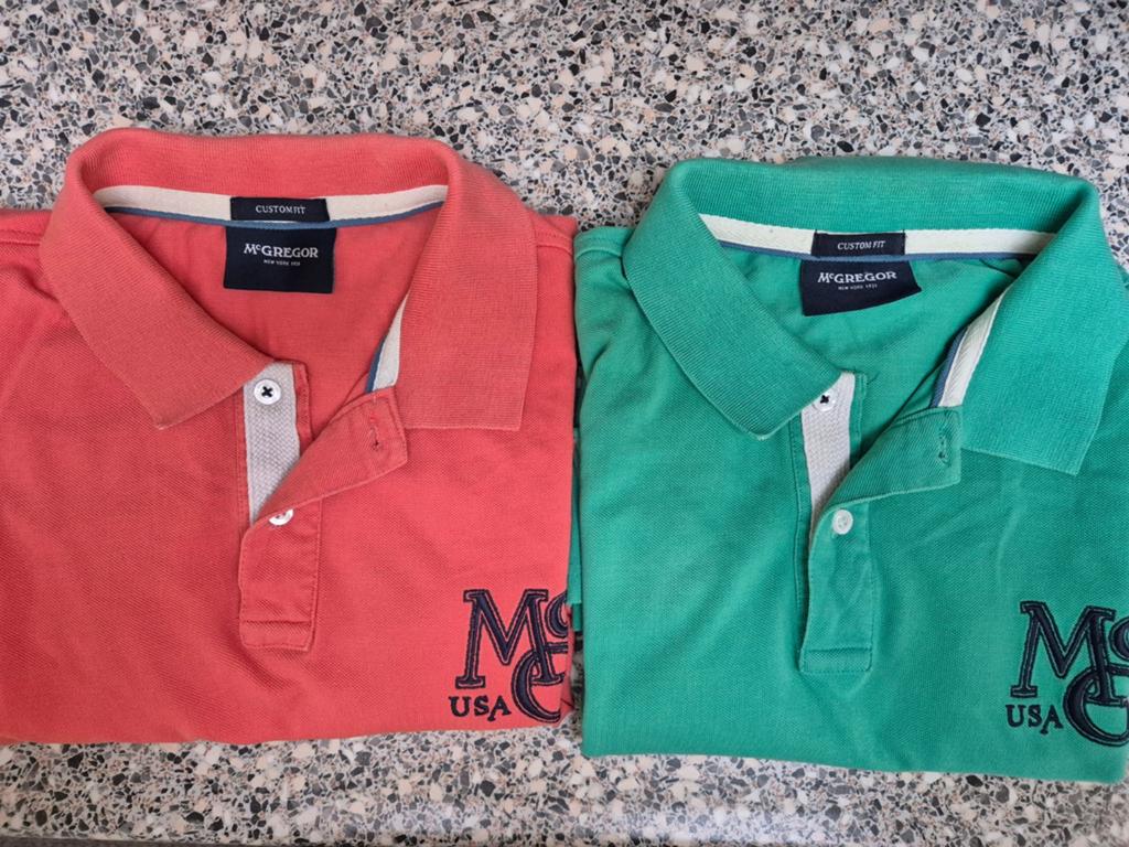 2x McGregor polo maat M (groen / oranje), Kleding | Heren, Polo's, Ophalen of Verzenden, Gedragen, Groen, McGregor
