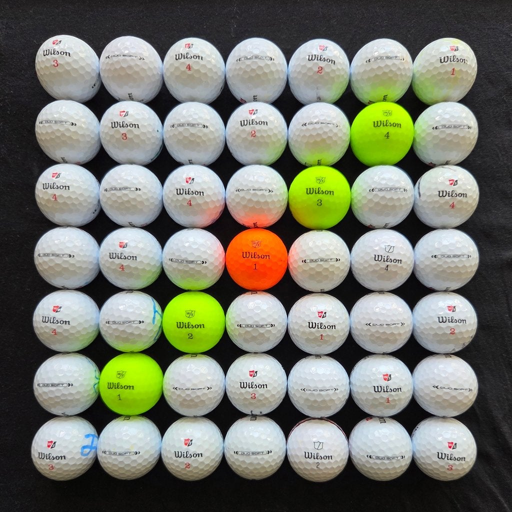 49 stuks mooie Wilson DUO Soft golfballen, Ophalen of Verzenden, Zo goed als nieuw, Bal(len)