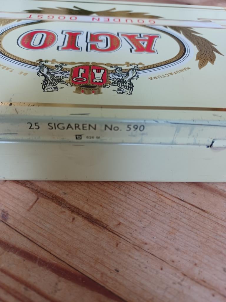 Vintage Agio Gouden Oogst sigarendoos - Verzamelobject, Verzamelen, Ophalen of Verzenden, Gebruikt, Overige, Overige merken
