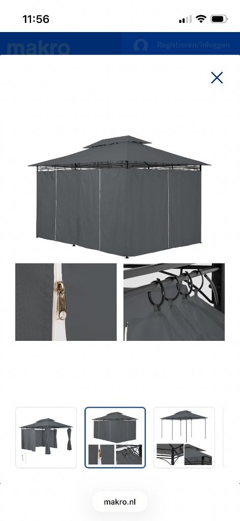 Makro tarrington house paviljoen luxe 2016 model, Tuin en Terras, Ophalen, Gebruikt, Minder dan 4 meter, Paviljoen