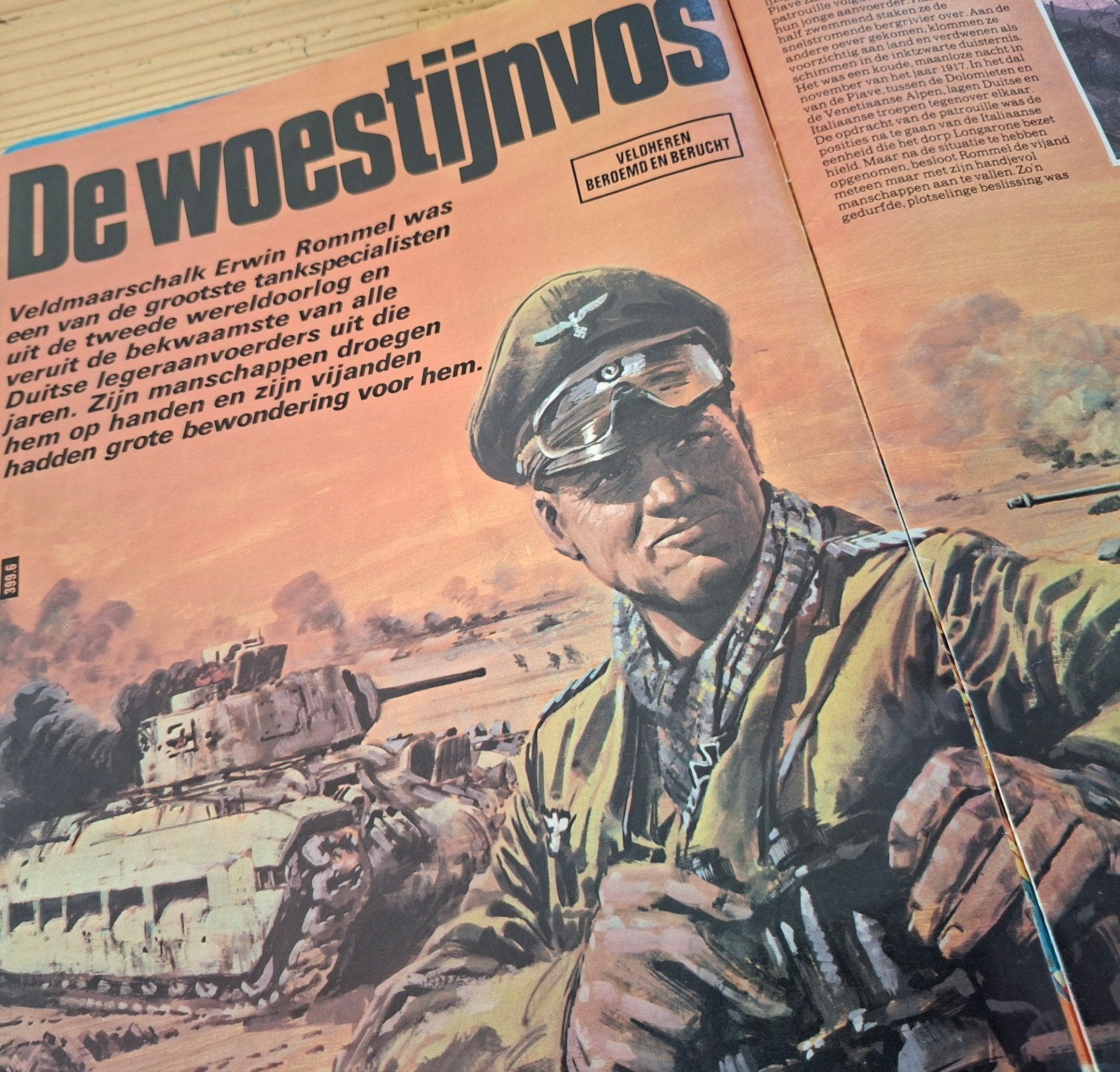 Artikel uit tijdschrift 1974: de woestijnvos Rommel WOII, Ophalen of Verzenden, Nederland, Foto of Poster
