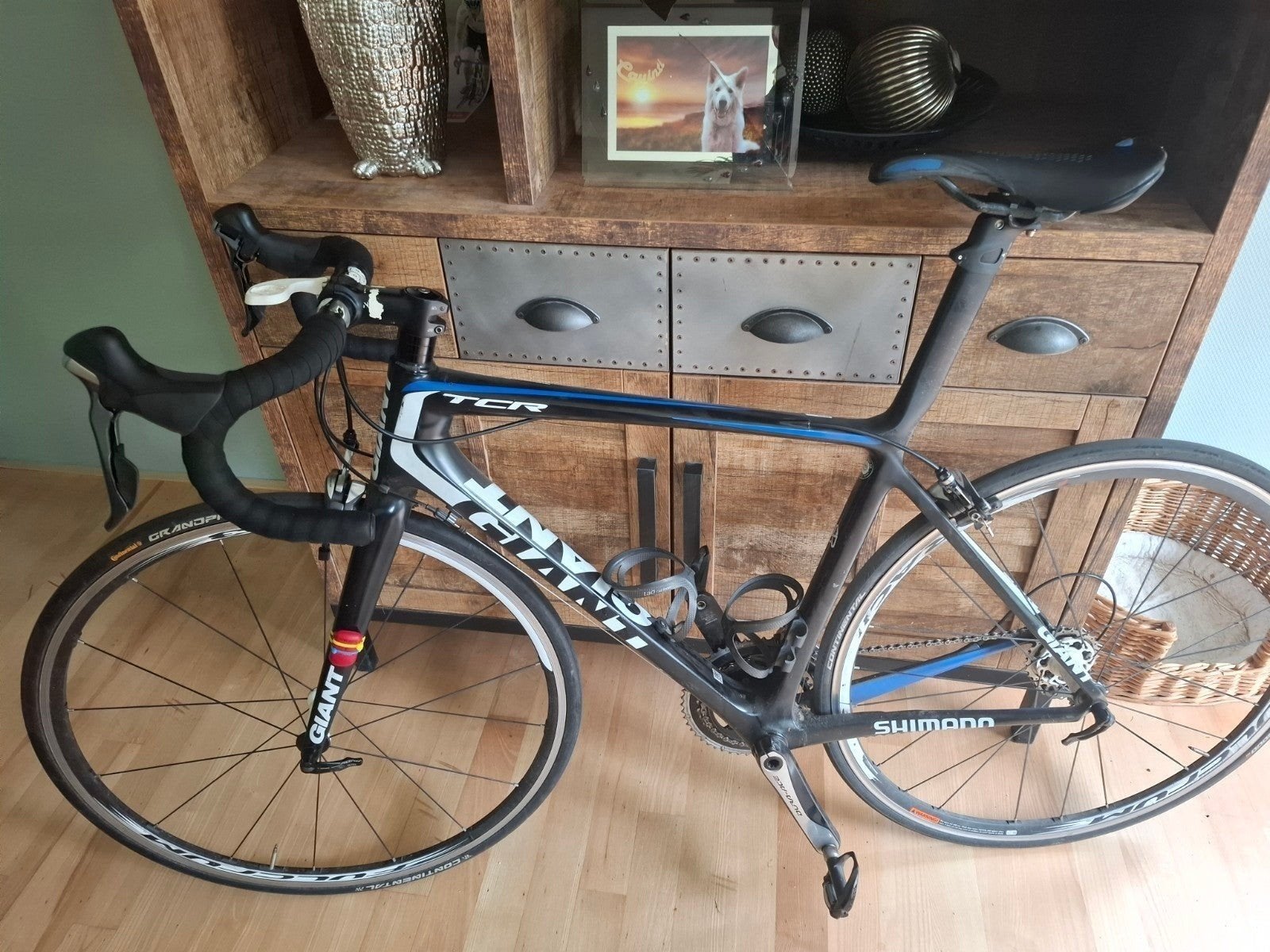 Giant TCR OUD PROF RACEFIETS, Fietsen en Brommers, Fietsen | Racefietsen, Ophalen, Gebruikt, Carbon, Giant