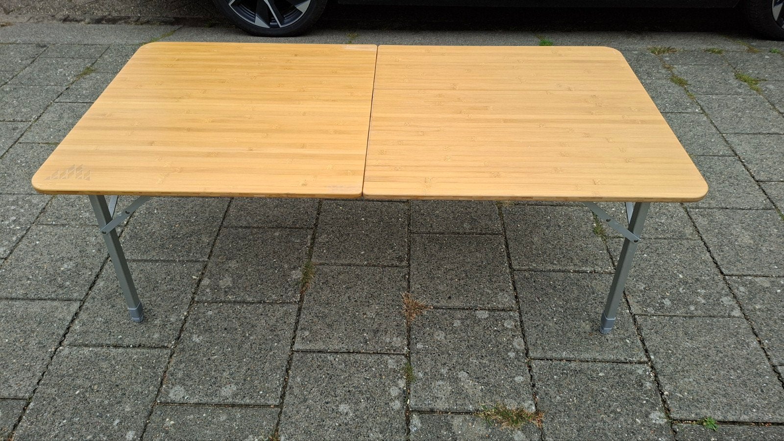 obelink bamboo tafel 140, Caravans en Kamperen, Kampeermeubelen, Ophalen, Campingtafel