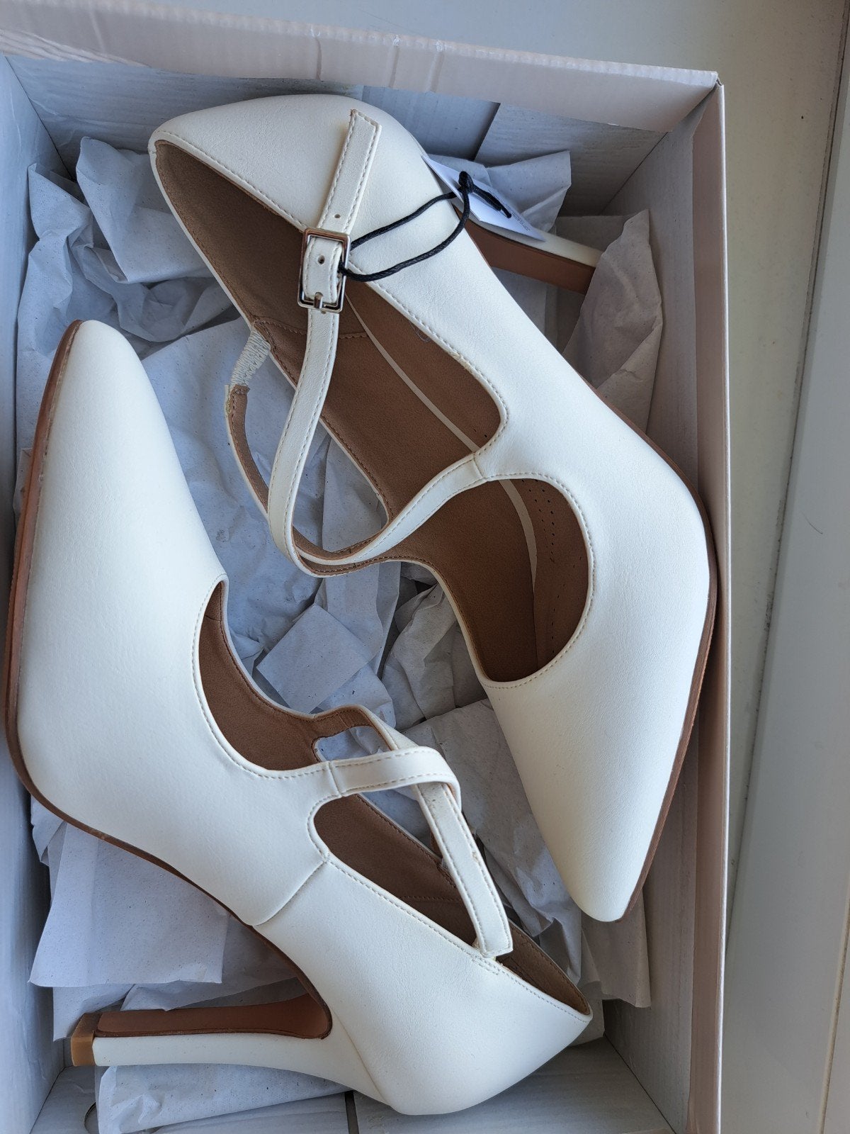 Nieuwe Anna Field witte pumps met bandjes, Wit, Nieuw, Ophalen of Verzenden, Pumps