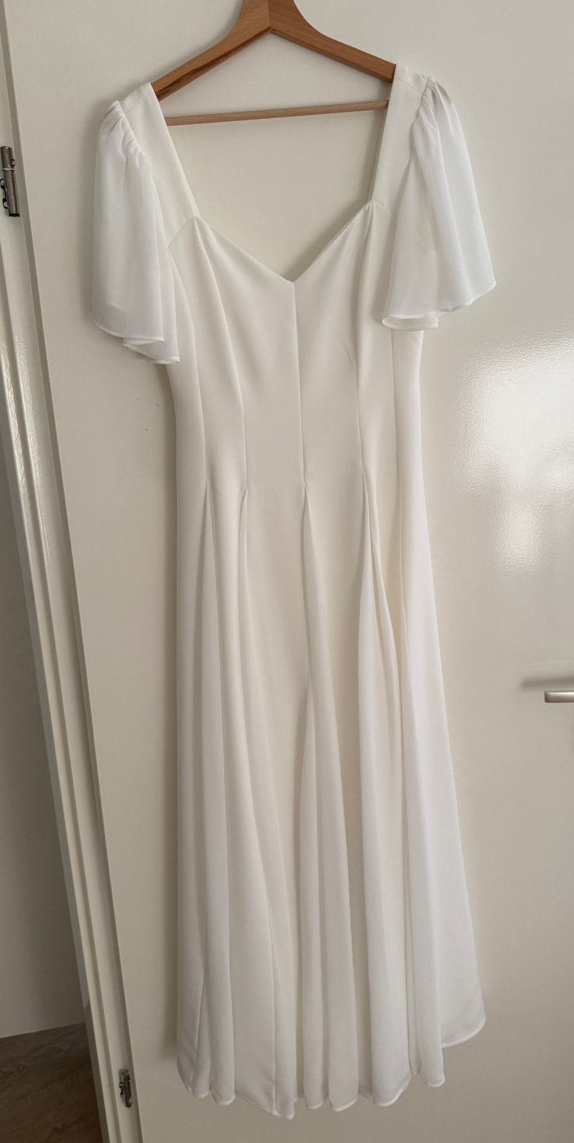 Murlong Cres Alette Maxi White Bridal Dress – Size S, Ophalen, Zo goed als nieuw, Wit, Trouwjurk