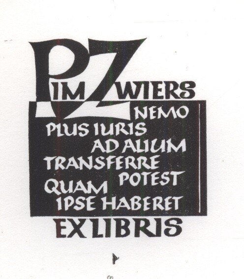 1223 Ex Libris Oostenrijk : Dr. Ottmar Premstaller, z.j., Verzenden, Ex libris