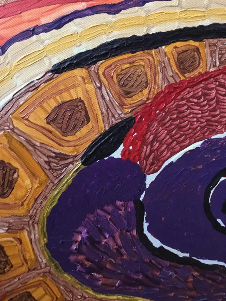 Abstract Schilderij - Levendige Textuurkunst, Antiek en Kunst, Kunst | Schilderijen | Abstract, Ophalen