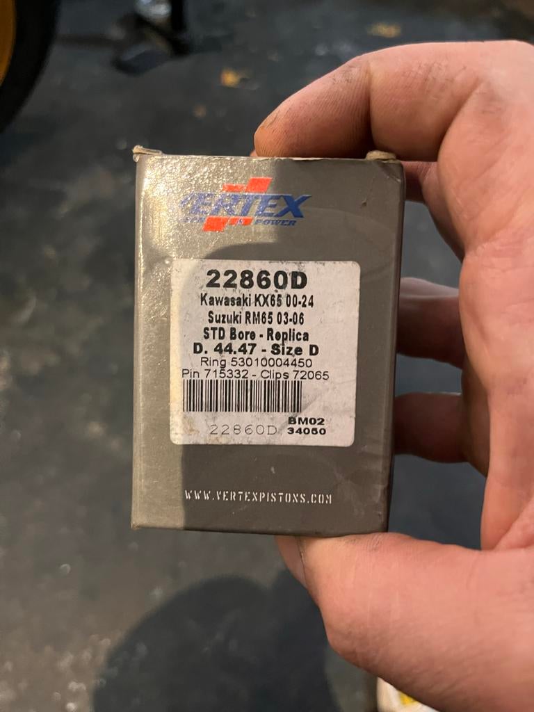Cilinder Kawasaki KX 65 met nieuwe Vertex zuiger, Ophalen of Verzenden, Gebruikt