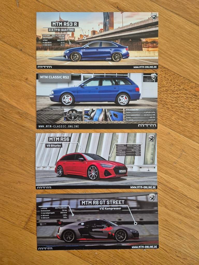 Audi MTM tuning leaflets, Boeken, Auto's | Folders en Tijdschriften, Ophalen of Verzenden, Audi